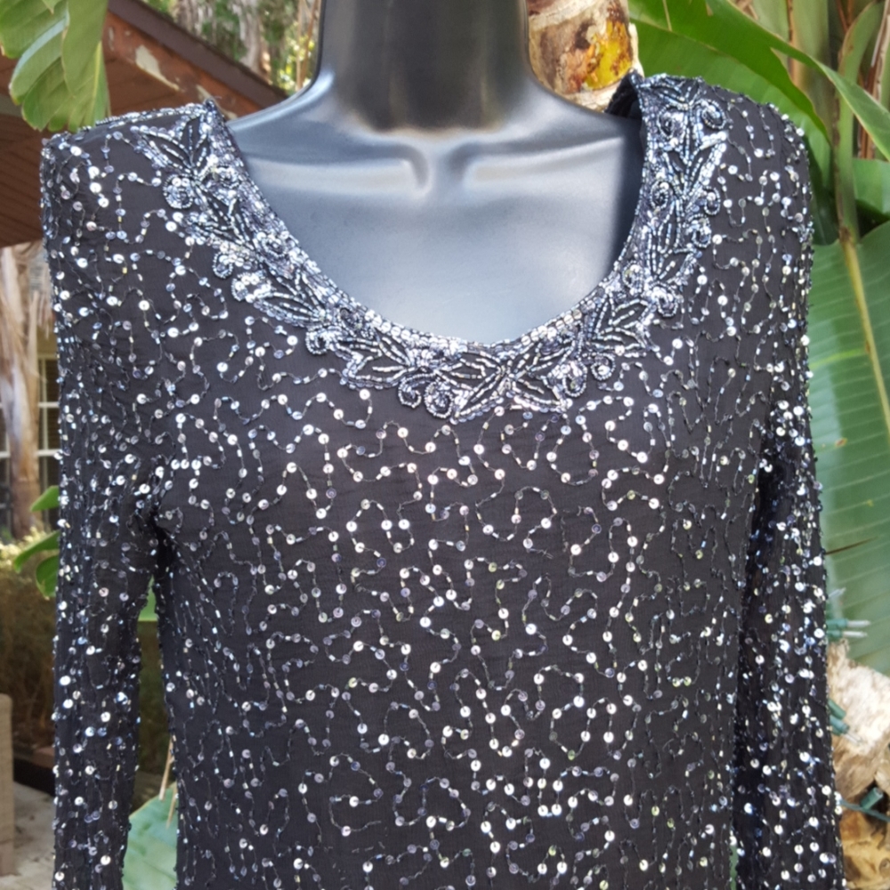Vintage beaded and sequin tunic - Picture 3 of 11